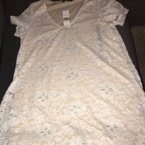 NWT Knee length white lace Tiana B. dress.
